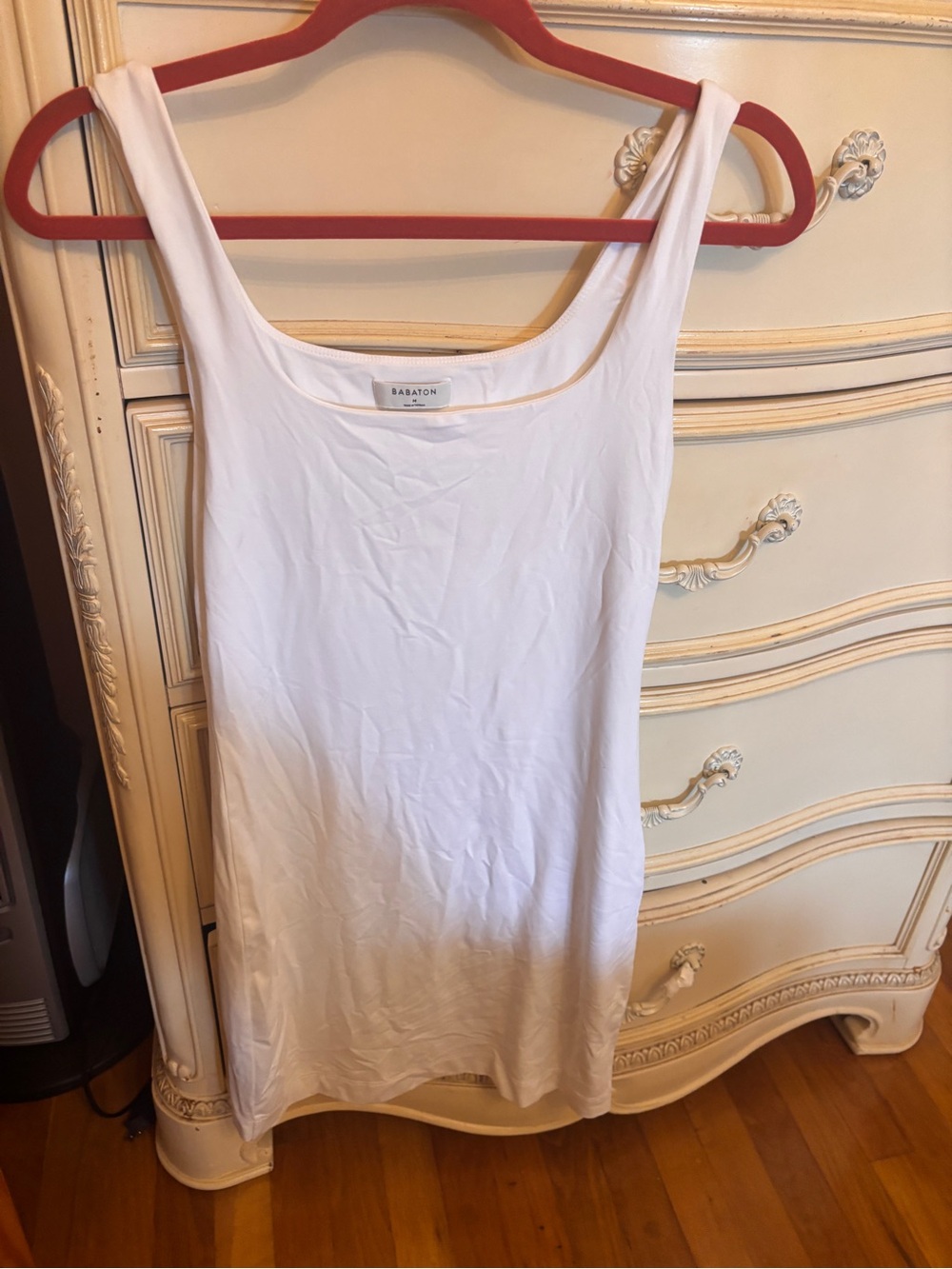 Aritzia contour mini dress in white